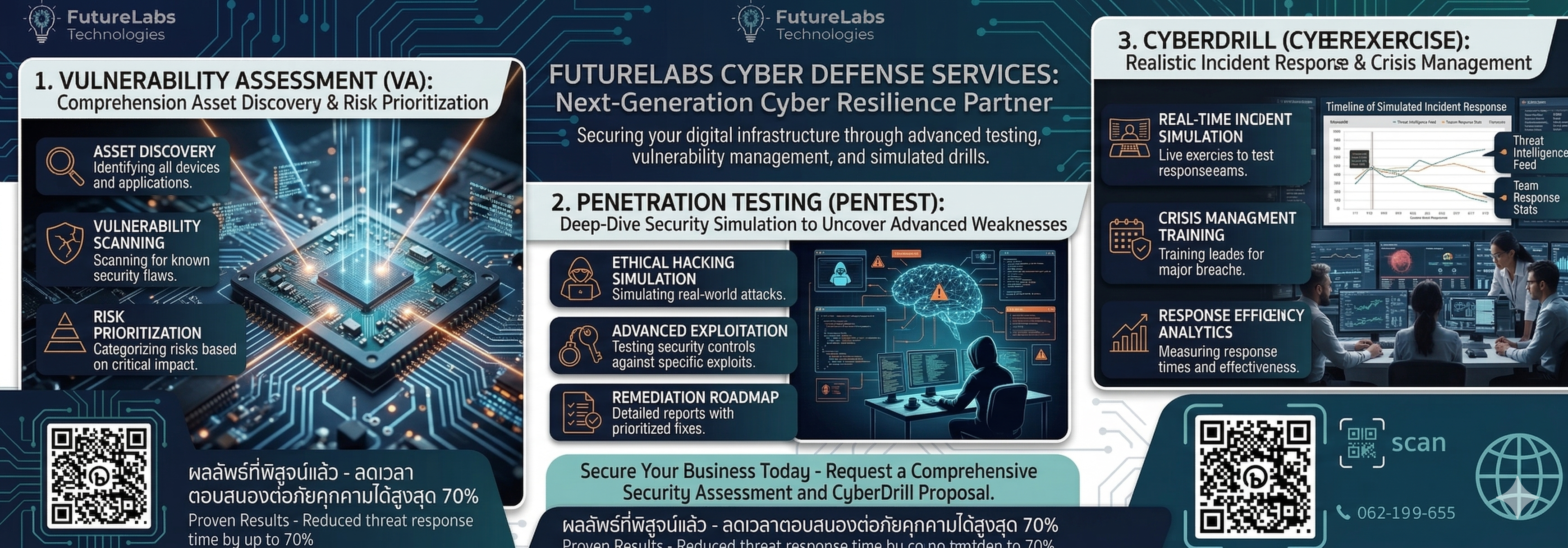 รับประเมินความเสี่ยง Pentest / VA / CyberDrill